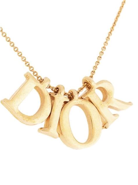 dior alphabet necklace|christian dior letters necklace.